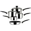 prestige everyday stainless steel pan set 5 piece
