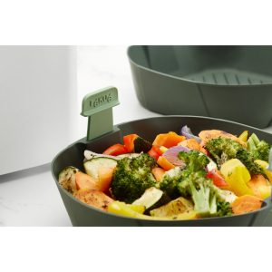 lekue air fryer basket large grey