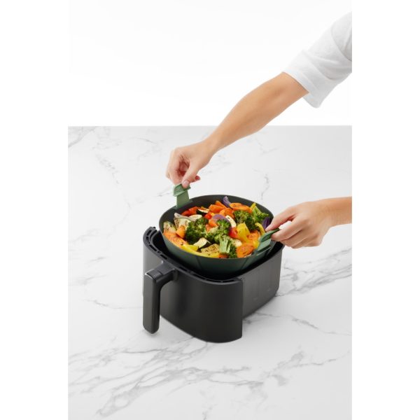 lekue air fryer basket large grey