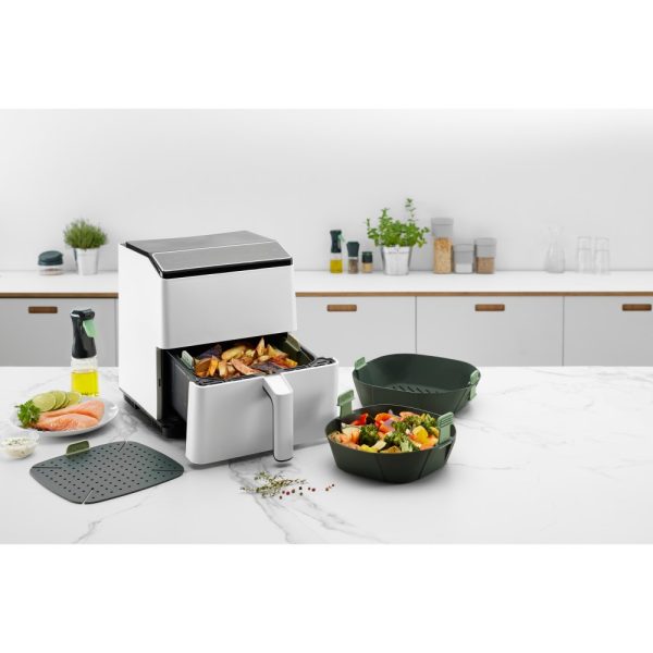 lekue air fryer basket large grey