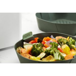 lekue air fryer basket extra large grey