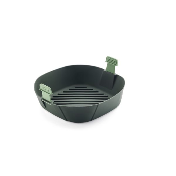 lekue air fryer basket extra large grey