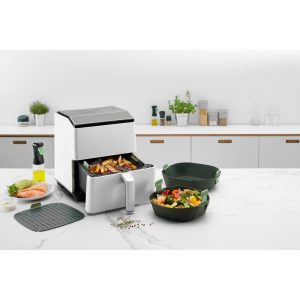 lekue air fryer basket extra large grey