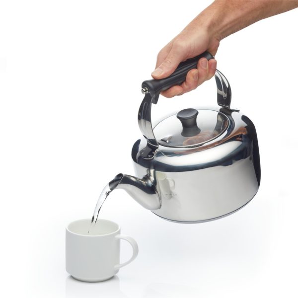 masterclass stainless steel stove top kettle 2l