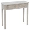 2 drawer console table in washed grey