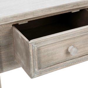 2 drawer console table in washed grey