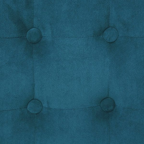 leon teal velvet pouffe