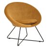 evan ochre velvet ocassional chair