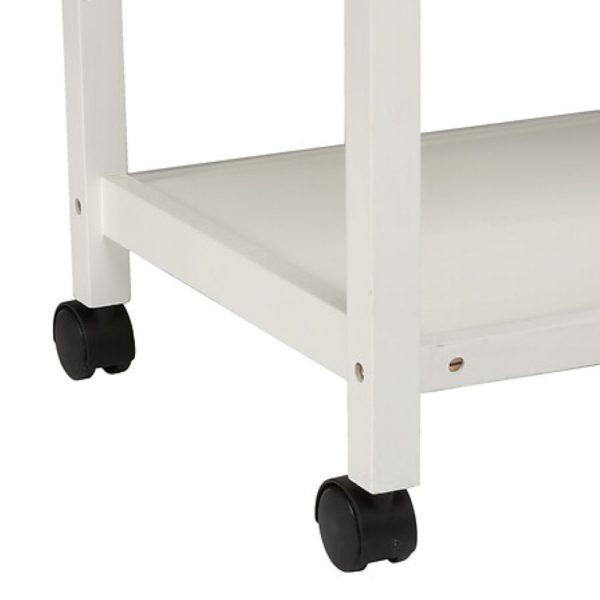 white wood bamboo kitchen trolley h87xl78xd48cm