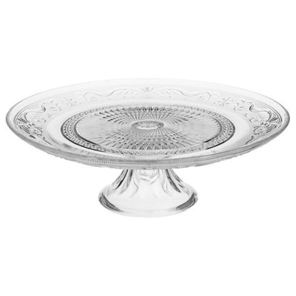 renaissance glass footed cake stand diam 29cm