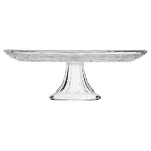 renaissance glass footed cake stand diam 29cm