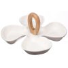 white ceramic flower shape serving dish 28x28 cm
