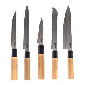 bamboo 6pc knife block