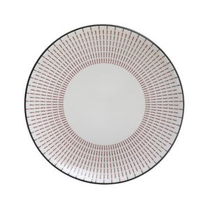 18pc red line porcelain dinner set