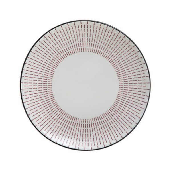 18pc red line porcelain dinner set