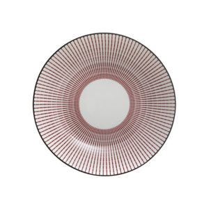 18pc red line porcelain dinner set