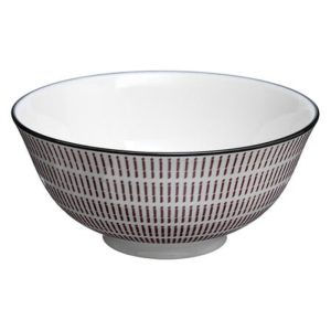 lunis red porcelain cereal bowl d15cm
