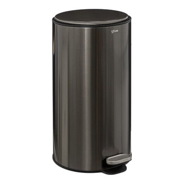 delta black graphite 30l soft close pedal bin