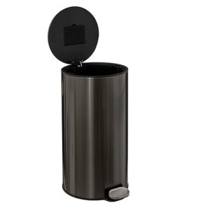 delta black graphite 30l soft close pedal bin