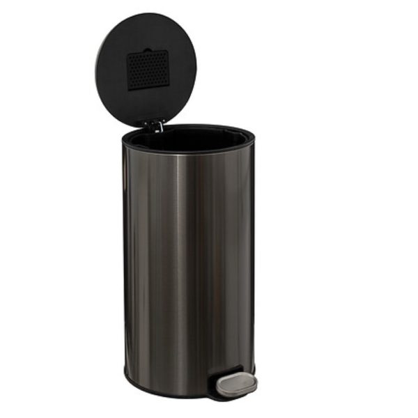 delta black graphite 30l soft close pedal bin