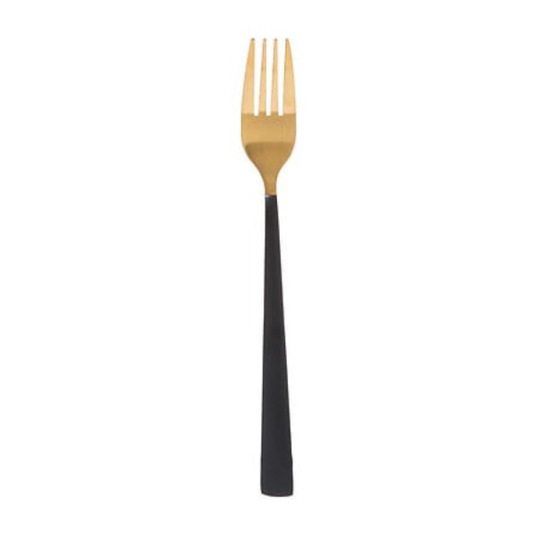 16pc black and gold cutlery set