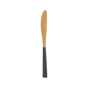 16pc black and gold cutlery set