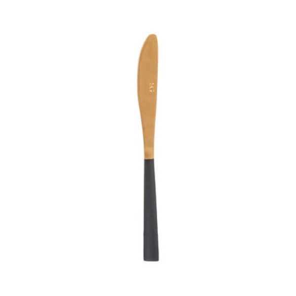 16pc black and gold cutlery set