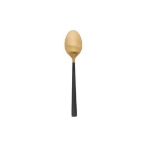 16pc black and gold cutlery set