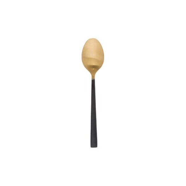 16pc black and gold cutlery set