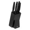 black knife block with 6 knives
