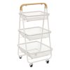 white metal 3 tier vegetable rack h86xw48xd42cm
