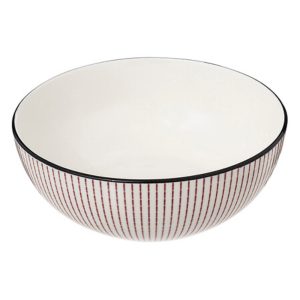 lunis red porcelain salad bowl d22cm