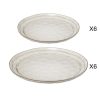 12pc grey pottery tableware set