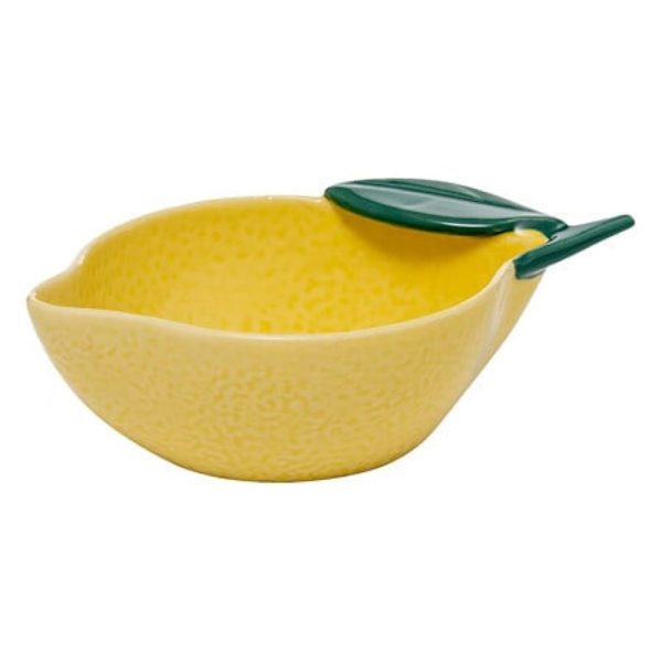yellow lemon ceramic bowl 154x95x53mm