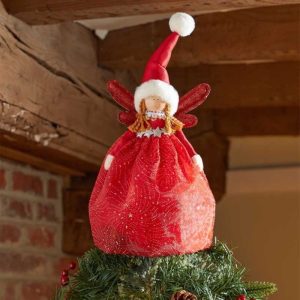 fairy magic tree topper ruby 33cm
