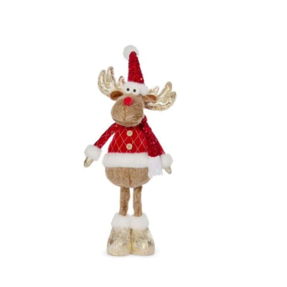 Golden Blitzen Standing Reindeer H58cm