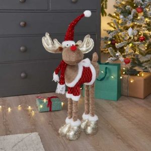 Golden Rudolph Standing 4 Legs H76cm