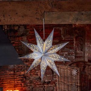 InLit Origami Star Silver D50cm LED