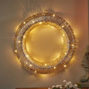 Champagne Braid Wreath D40cm