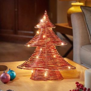 Red Gold Braid WonderTree 40x33cm LED