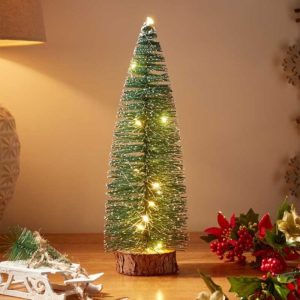 InLit Frosted Green Fir Tree H30cm LED
