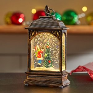 tree scene led lantern h13cm