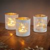 wonderland t light holders white set of 3