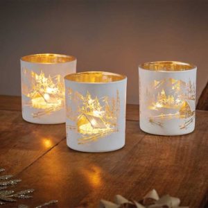 wonderland t light holders white set of 3