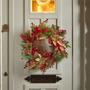 ruby velvet wreath 60cm