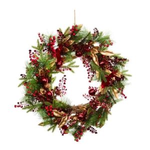 ruby velvet wreath 60cm