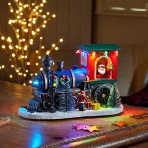 santa express 14x23cm led timer musical