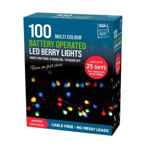 led berry lights 100 battery operated timer multi
