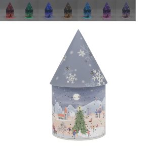 christmas eve led house 21x14cm