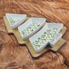 christmas tree tray with 3 dishes 20x28x4cm